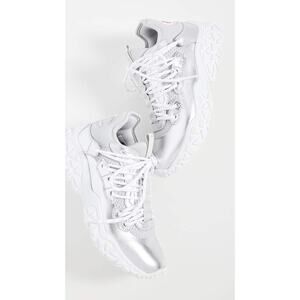Champion Tank Sneakers in Silver Leather Women's Size 9